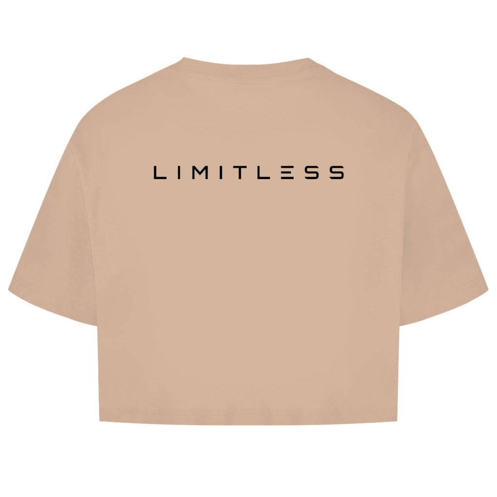 Damen Oversize Crop Top Limitless