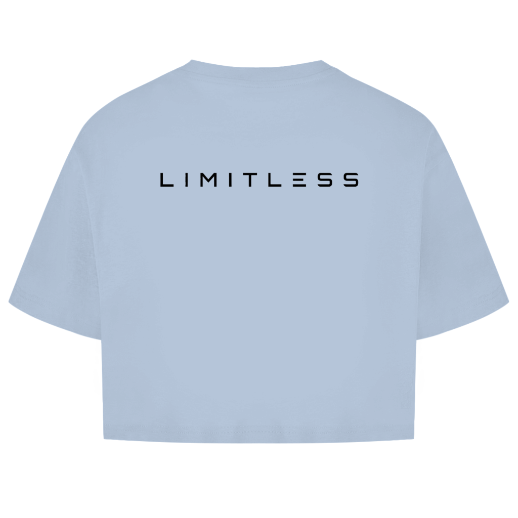 Damen Oversize Crop Top Limitless